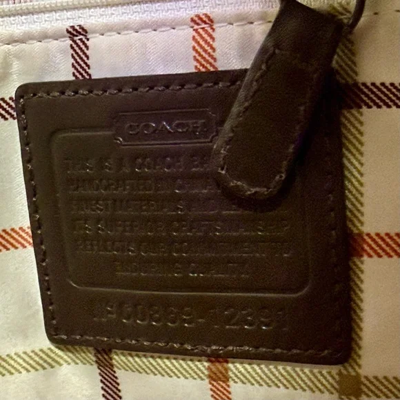 Coach Bleecker Signature Stitched Khaki Bronze Hobo Bag Rare, Gorgeous & Classic - Picture 9 of 12